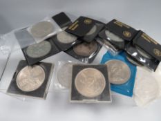 A COLLECTION OF CROWNS ETC TO INCLUDE A VICTORIAN 1897 EXAMPLE