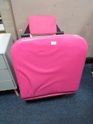 A PINK TREATMENT FOLDING TABLE