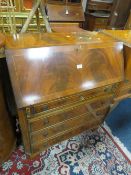 A REPRODUCTION MAHOGANY BUREAU