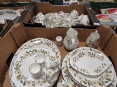 TWO BOXES CONTAINING A COLLECTION OF WEDGWOOD BEACONSFIELD DINNER WARE