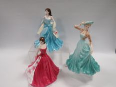THREE COALPORT FIGURINES 