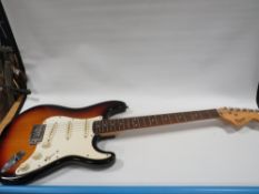 A SQUIRE BY FENDER STRAT ELECTRIC GUITAR