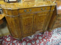A REPRODUCTION WALNUT CREDENZA - W 122 CM
