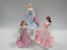 THREE COALPORT FIGURINES 
