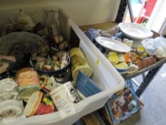 TWO TRAYS OF CERAMICS