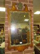 A GEORGIAN STYLE WALL MIRROR