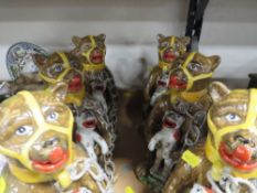 SIX REPRODUCTION BEAR GREESE TEA/POTS