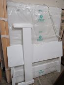 A MODERN DOUBLE BED FRAME WITH MATTRESS