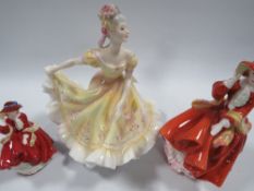 THREE SMALL ROYAL DOULTON FIGURINES TO INCLUDE 
