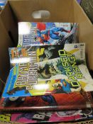 OVER EIGHTY DC COMICS. TO INCLUDE BATMAN, SUPERMAN, JUSTICE LEAGUE ETC