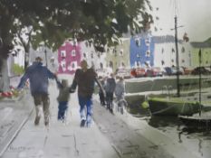 KEN HAYES (1962). 'ABERAERON', UNFRAMED WATERCOLOUR, 27.5 X 37.5 CM