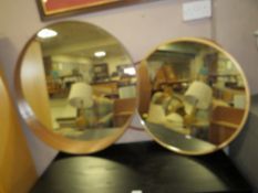 TWO MODERN CIRCULAR MIRRORS