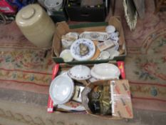 TWO TRAY OF CERAMICS