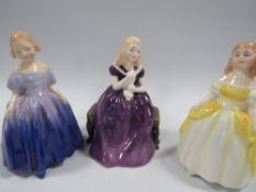 THREE SMALL ROYAL DOULTON FIGURINES TO INCLUDE 