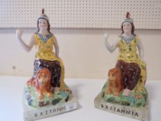 TWO MODERN REPRODUCTION MODELS OF BRITTANIA