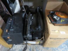 A QUANTITY OF OPTICAL EQUIPMENT, PROJECTORS AND RADIOS