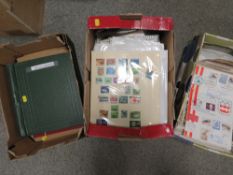 THREE TRAYS OF ASSORTED STAMPS AND FIRST DAY COVERS, G.B IN VARIOUS REIGNS