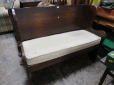 AN UNUSUAL WOODEN BENCH W-130 CM