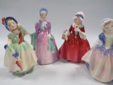FOUR SMALL ROYAL DOULTON FIGURINES TO INCLUDE 