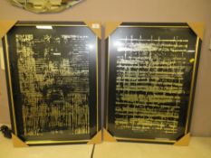 A PAIR OF MODERN ART PICTURES