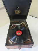 A VINTAGE HMV GRAMOPHONE A/F