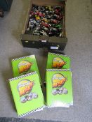 TRAY OF OVER 30 MOTORBIKE MODELS INCLUDING INFORMATION BOOKS