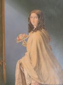 A VINTAGE GEORGE BAXTER PRINT ENTITLED 'THE BRIDESMAID' SET IN AN ORNATE GILDED PICTURE FRAME