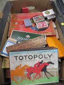 A TRAY OF VINTAGE GAMES AND ACCESSORIES TO INCLUDE ESCALADO A/F