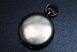 A GOLD PLATED FULL HUNTER POCKET WATCH, Dia 5 cm