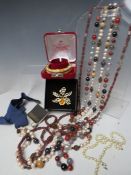 A BOXED JOAN RIVERS BROOCH, together with a selection of other jewellery items
