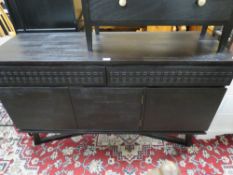 A MODERN BLACK SIDEBOARD W-140CM
