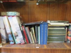 A WHOLE SHELF OF ART RELATED BOOKS ETC TO INCLUDE THREE LARGE VOLUMES OF THE HISTORY OF PARIS,