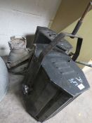 THREE INDUSTRIAL VINTAGE WAREHOUSE LIGHTS TO INC THURSE AND MAJOR