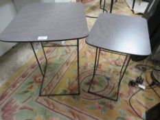 TWO MODERN LAMP TABLES