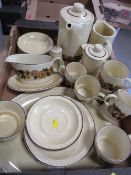 A TRAY OF POOLE THISTLEWOOD TEA WARE