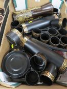 A TRAY OF ASSORTED PORTMEIRION COFFEE WARE