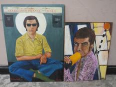 ROGER M. KEAN (XX-XXI). 'You Smug Sod', signed lower right, oil on canvas, 77 x 56 cm, together with