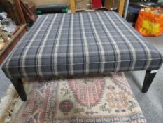 A MODERN LOW LARGE SQUARE FOOTSTOOL