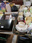 THREE TRAYS OF ASSORTED CERAMICS AND SUNDRIES