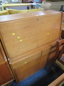 A MID CENTURY TEAK BUREAU