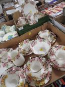 A ROYAL DOULTON TEA SET ( IN TWO TRAYS )