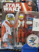 TWELVE CARDED HASBRO STARS WARS AND FORCE AWAKENS FIGURES