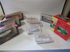 THREE BOXED CORGI TRAMLINE TRAMS, A VANGUARD DIORAMA, A BOXED CORGI LIMITED EDITION PHILADELPHIA