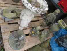 A SELECTION OF CONCRETE GARDEN STATUES