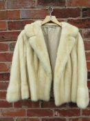 A VINTAGE PASTEL MINK FUR BOLERO JACKET, fully linedCondition Report:Internal underarm to underarm
