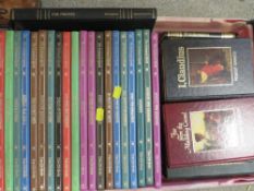 THREE TRAYS OF ASSORTED HARDBACK BOOKS TO INCLUDE THE ENCHANTED WORLD SERIES