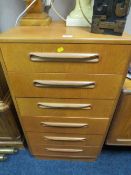 A MID CENTURY G PLAN SIX DRAWER CHEST