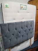 A DOUBLE BED AND HEADBOARD