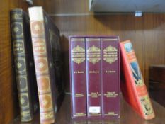 SIX VINTAGE BOOKS CONSISTING OF JULES VERNE VOYAGERS EXTRA ORDINAIRES, LES FRERES KIP, THREE VOLUMES