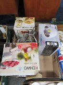 A TRAY OF ASSORTED KENWOOD CHEF KITCHEN ACCESSORIES